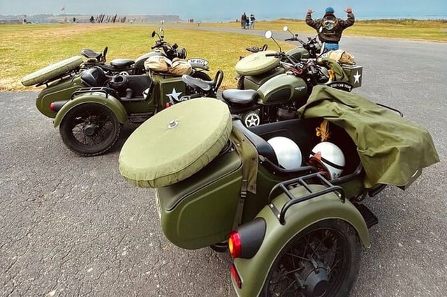 Excursion en side-car vers les plages du Débarquement de Normandie depuis Bayeux