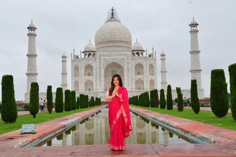 Billet De Delhi : Visite du Taj Mahal au lever du soleil en voiture avec petit déjeuner