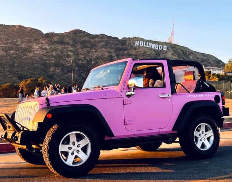 Billet Visite privée du panneau Hollywood de Los Angeles en Jeep rose