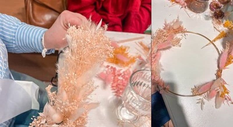 Billet Atelier Réalisation d'une couronne de fleurs à Rouen