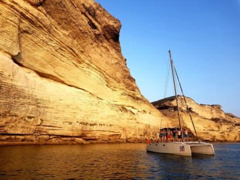 Billet Croisière en catamaran au coucher de soleil, dans la réserve naturelle de Bonifacio, au départ de Piantarella