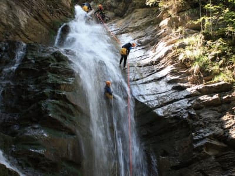 Billet Initiation au canyoning dans le canyon de Nyon à Morzine
