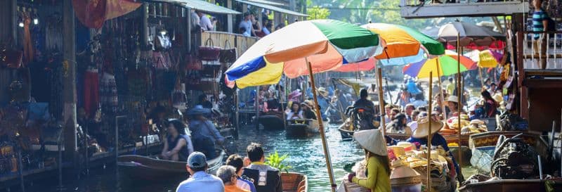 Billet Visite du marché ferroviaire de Maeklong et du marché flottant de Damnoen Saduak