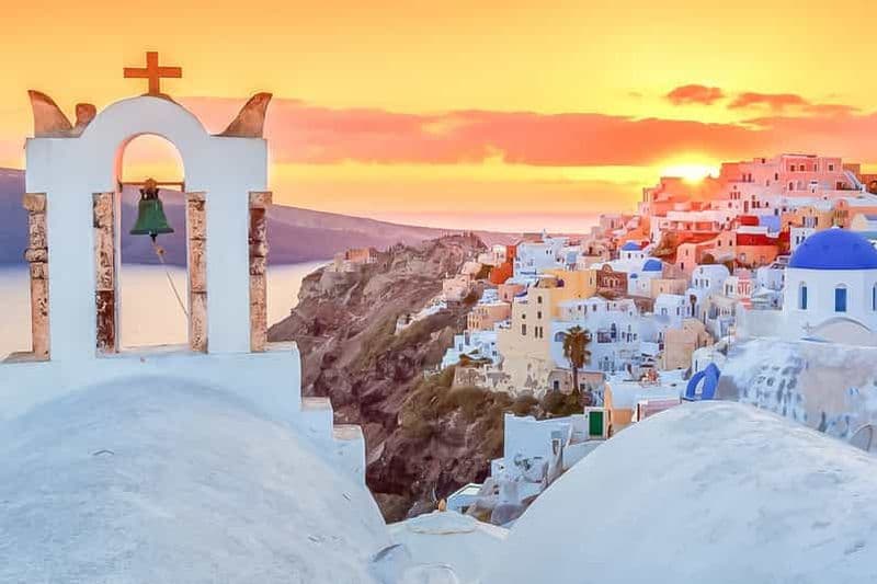 Billet Santorin : Circuit touristique traditionnel en bus avec coucher de soleil à Oia