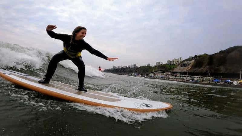 Billet Lima : Cours de surf à Playa Makaha, dans le quartier de Miraflores