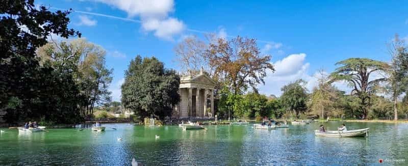 Billet ROME : Villa Borghese Tour du lac en bateau indépendant +apéritif