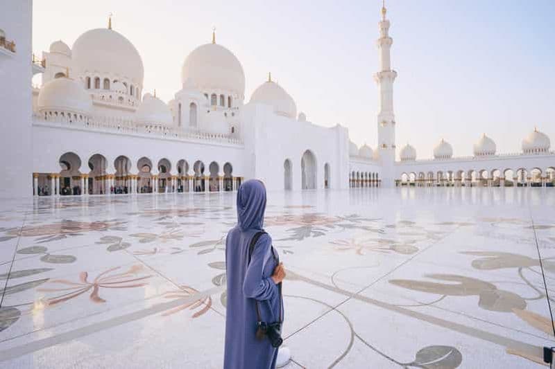 Billet Depuis Dubaï : visite guidée de la mosquée Sheikh Zayed d'Abou Dabi