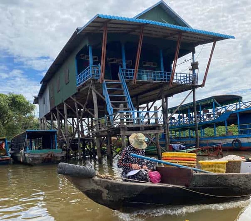 Billet Visite privative du village flottant de Kampong Phluk avec bateau et guide