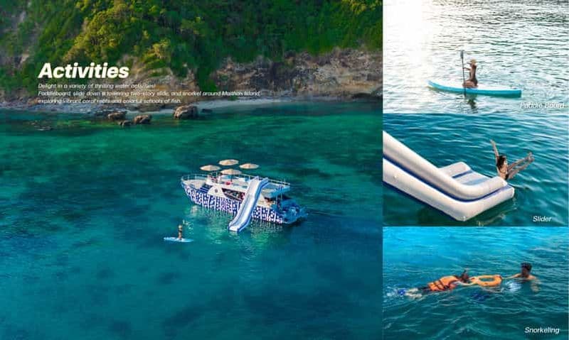 Billet Phuket : Excursion en catamaran de luxe sur l'île de Phi Phi Maiton au coucher du soleil