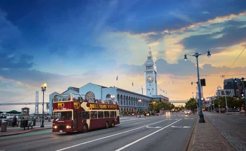 Billet San Francisco : visite touristique au coucher du soleil en bus à toit ouvert