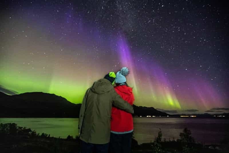 Billet Tromsø : chasse aux aurores boréales en minibus avec photos gratuites