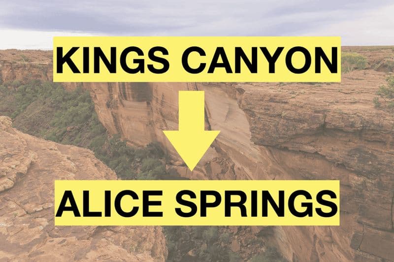 Billet Kings Canyon : transfert vers Alice Springs