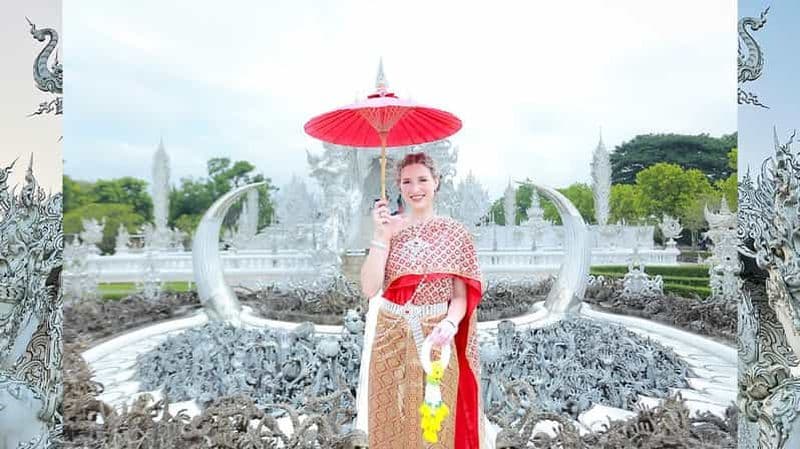 Billet Chiang Rai : Photos de costumes traditionnels thaïlandais, Temple blanc