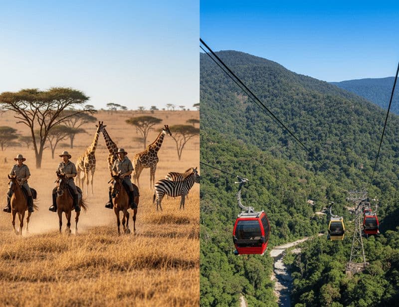 Billet Au départ de Johannesburg : Safari à cheval et excursion en téléphérique