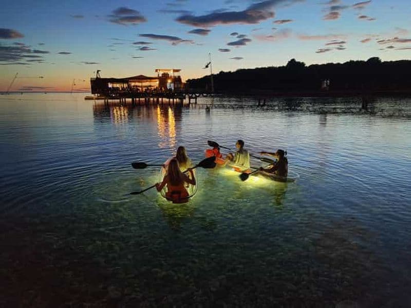 Billet Pula : Coucher de soleil dans les grottes / visite nocturne en kayak transparent