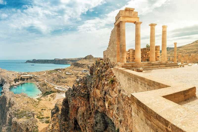 Billet Depuis Rhodes : Lindos transfert aller-retour en bus avec temps libre.