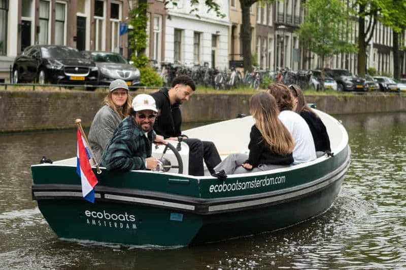 Billet Amsterdam : Location de bateau de 2 heures pour un capitaine d'un jour