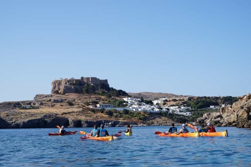 Billet Lindos : excursion en kayak de mer et visite de l'Acropole de Lindos avec déjeuner