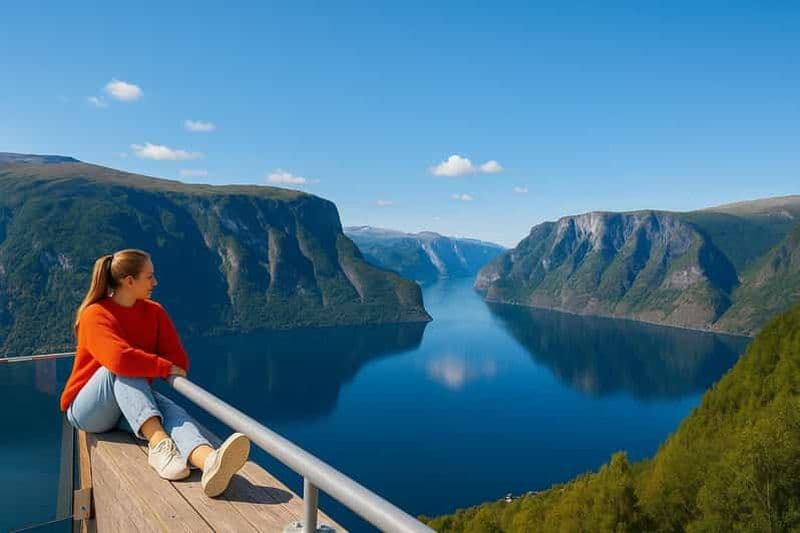 Billet Croisière dans le Nærøyfjord, Flåm et Stegastein - Déjeuner inclus