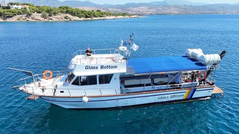 Billet Canal de Corinthe : passage en bateau à fond de verre St. Andreas