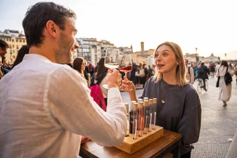 Billet Florence : Dégustation de vins devant le Ponte Vecchio