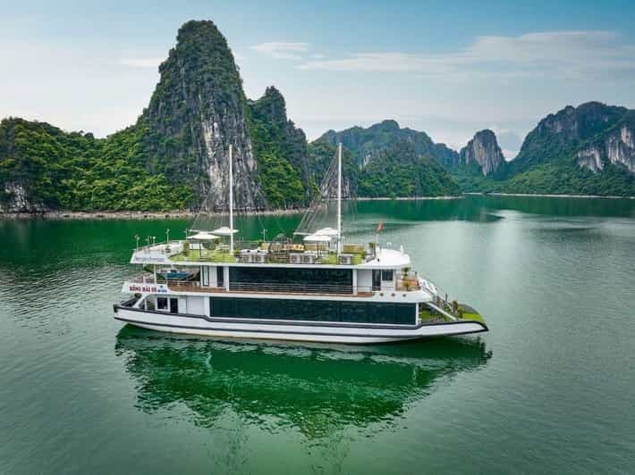 Billet Hanoi : Excursion d'une journée à la baie d'Ha Long - Croisière de luxe et déjeuner buffet