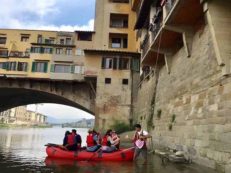 Billet Florence : Expérience de rafting à Ponte Vecchio avec apéritif