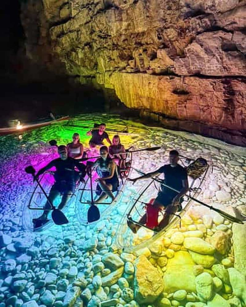 Billet Pula : Excursion en kayak transparent éclairé au coucher du soleil et dans la nuit
