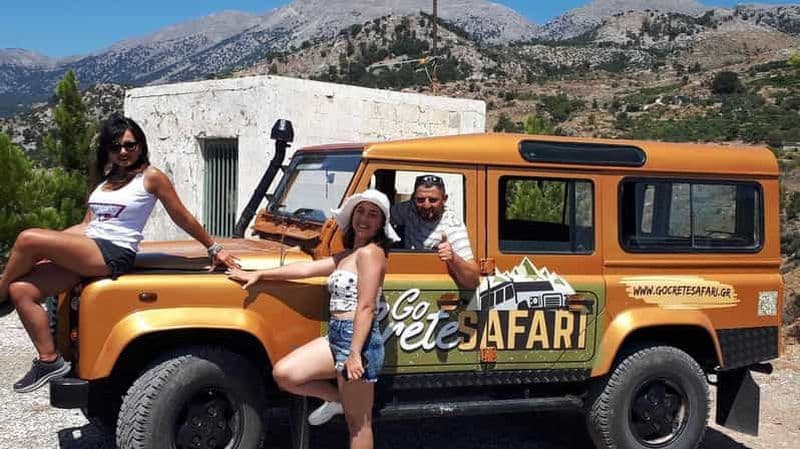 Billet Sud de la Crète : randonnée dans les gorges de Sarakinas, baignade et safari en jeep