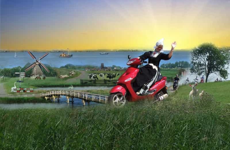 Billet Zaanse Schans : Moulins à vent, sabots et fromage en scooter électrique