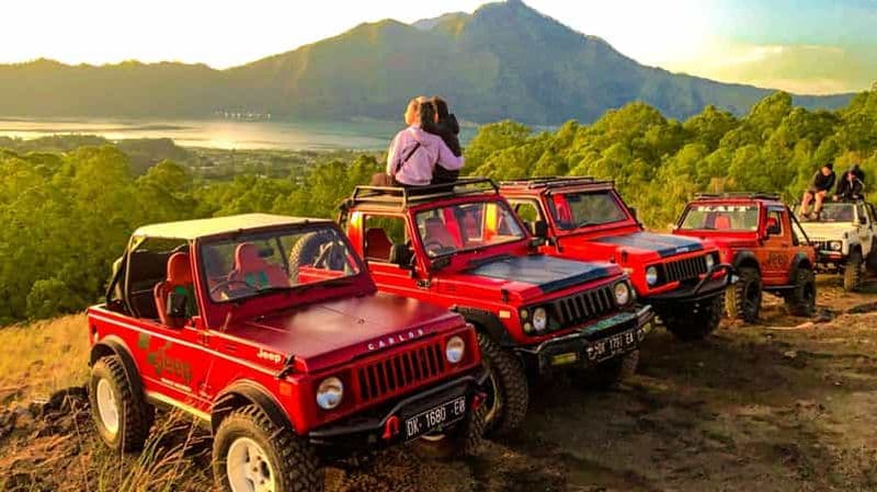 Billet Bali : Lever de soleil en Jeep sur le Mont Batur avec sources d'eau chaude