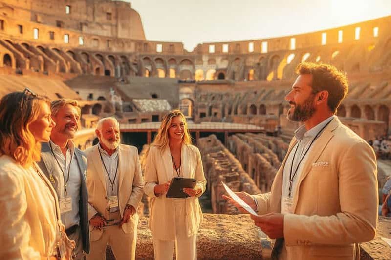 Billet Visite de l'arène du Colisée, du Forum romain et du mont Palatin