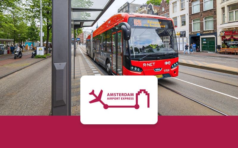 Billet Transferts en bus : Aéroport de Schiphol vers/depuis le centre ville par Amsterdam Airport Express
