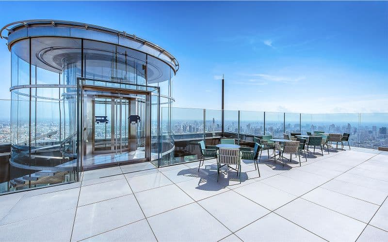 Billet [Direction] Billets d'entrée au Mahanakhon SkyWalk avec accès aux toits