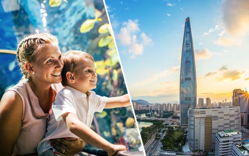 Billet Combo (Economisez 38%) : Lotte World et Aquarium + Billets pour l'Observatoire du ciel de Séoul