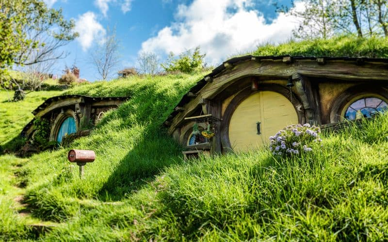 Billet Au départ d'Auckland : Plateau de tournage de Hobbiton et visite guidée des Grottes de Waitomo avec déjeuner