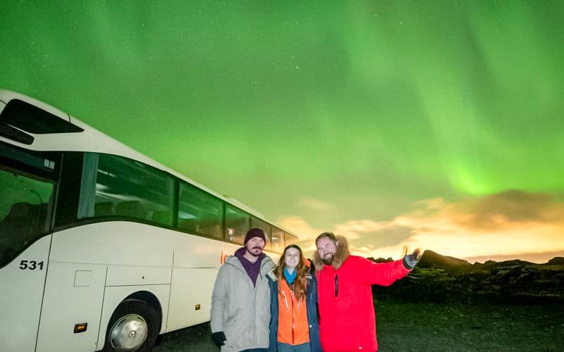 Billet Reykjavik : Visite guidée en bus des aurores boréales