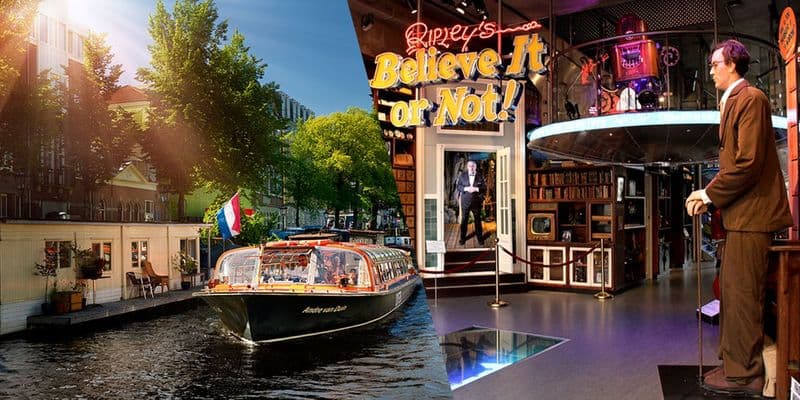 Billet Ripley's Believe It or Not! Amsterdam ticket and one-hour canal cruise
