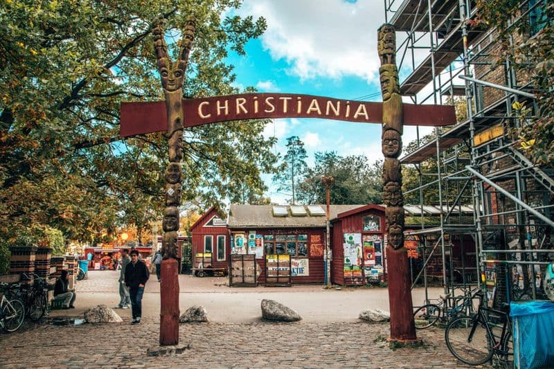 Billet Hippie Freetown Christiania exploration game in Copenhagen