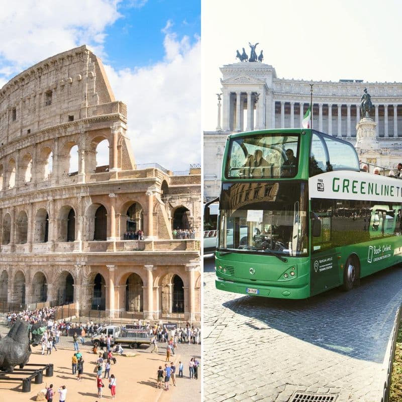 Billet Colisée, Forum romain et Mont Palatin + Visite de Rome en bus