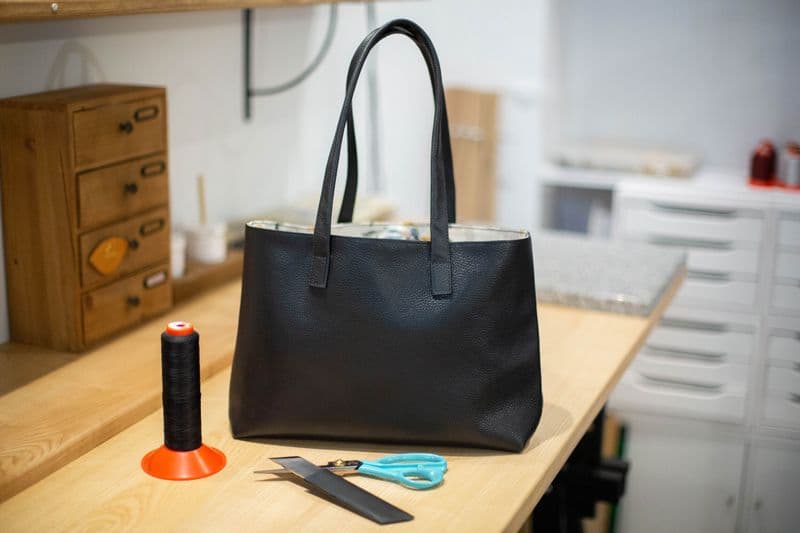 Billet Atelier - Réalisez votre sac cabas en cuir doublé en coton