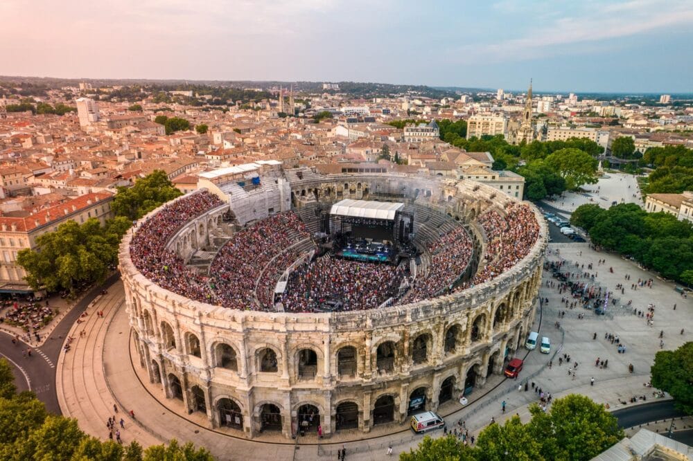 Concert dans les arènes de Nîmes