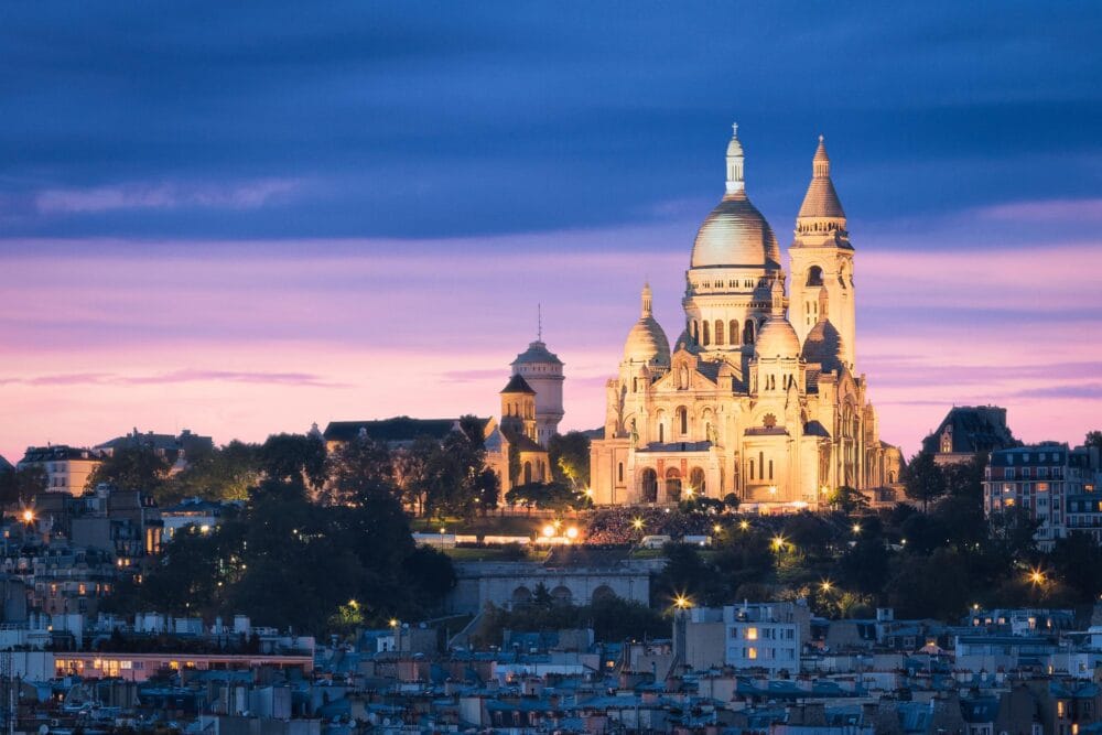 Le Sacré-Coeur de Paris au coucher du Soleil