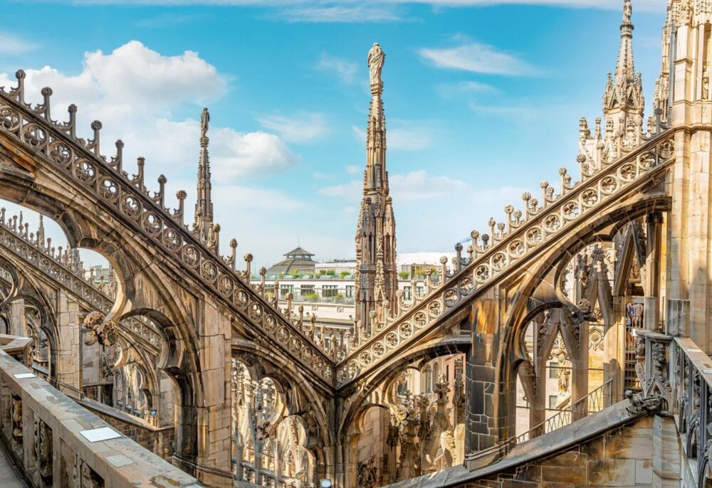 Les terrasses panoramiques sur le toit du Duomo de Milan